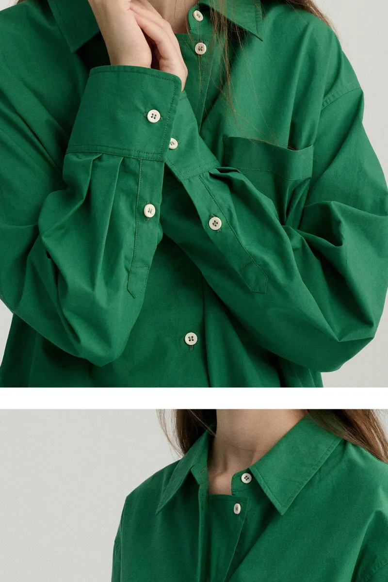 Double Placket Bright Color Shirt
