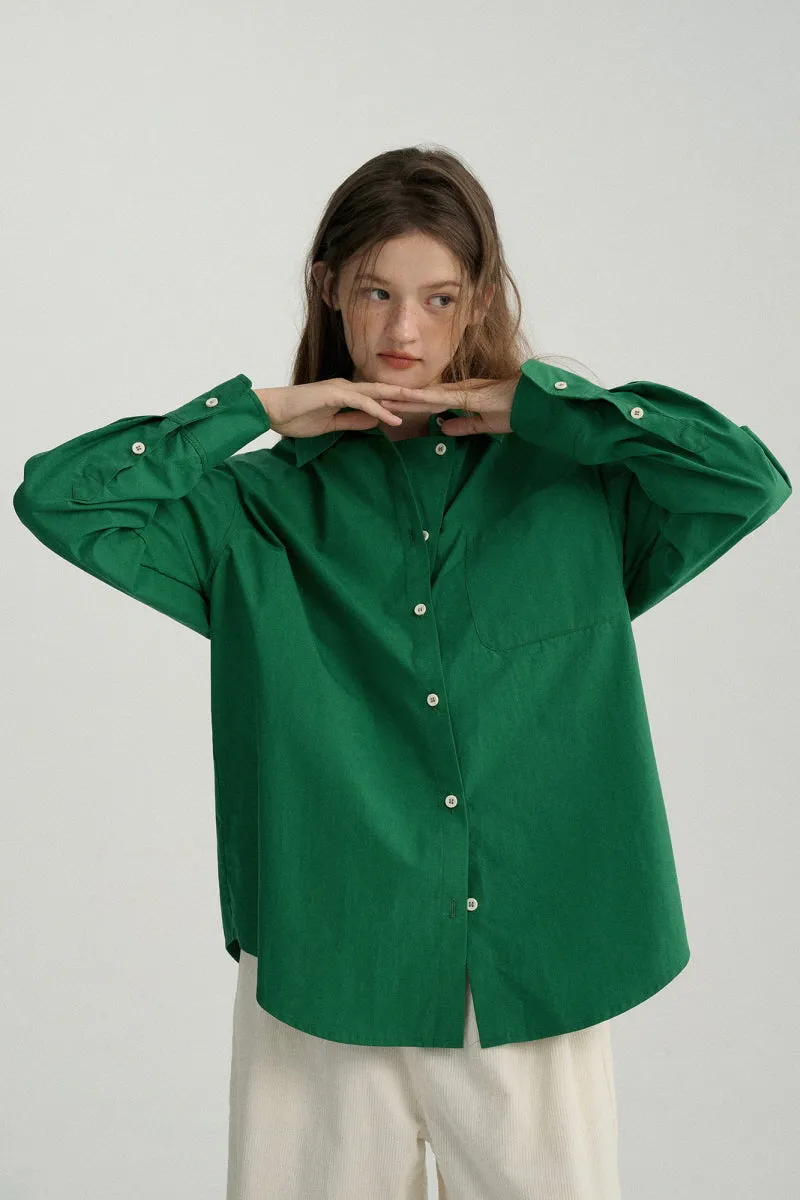Double Placket Bright Color Shirt