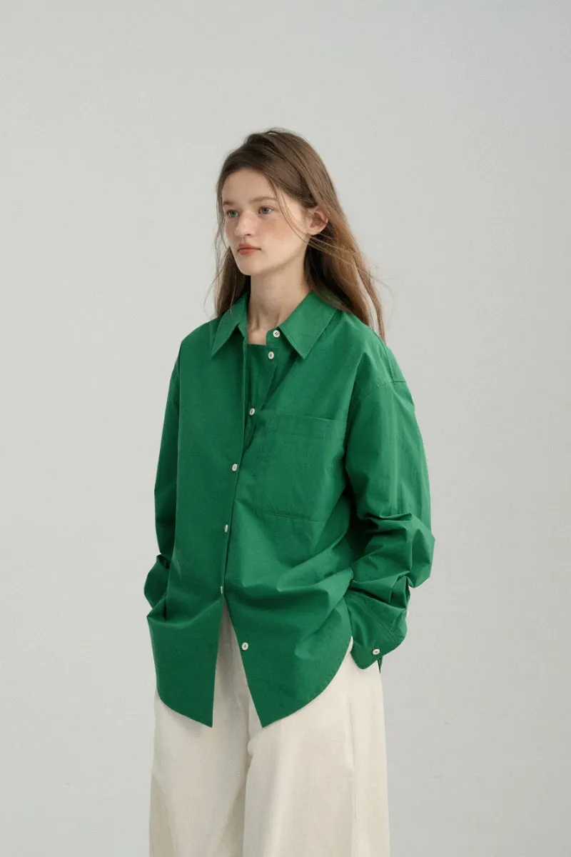 Double Placket Bright Color Shirt
