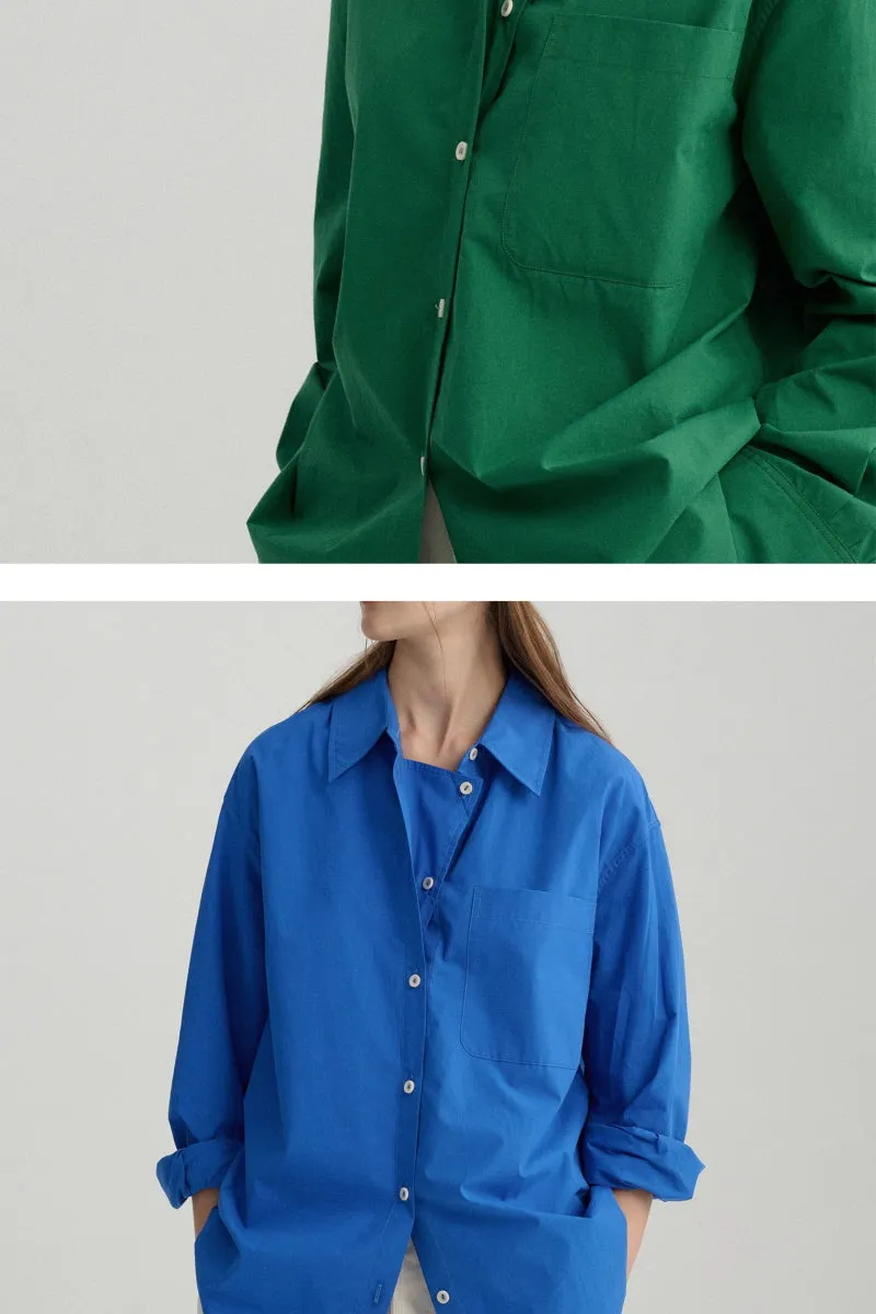 Double Placket Bright Color Shirt