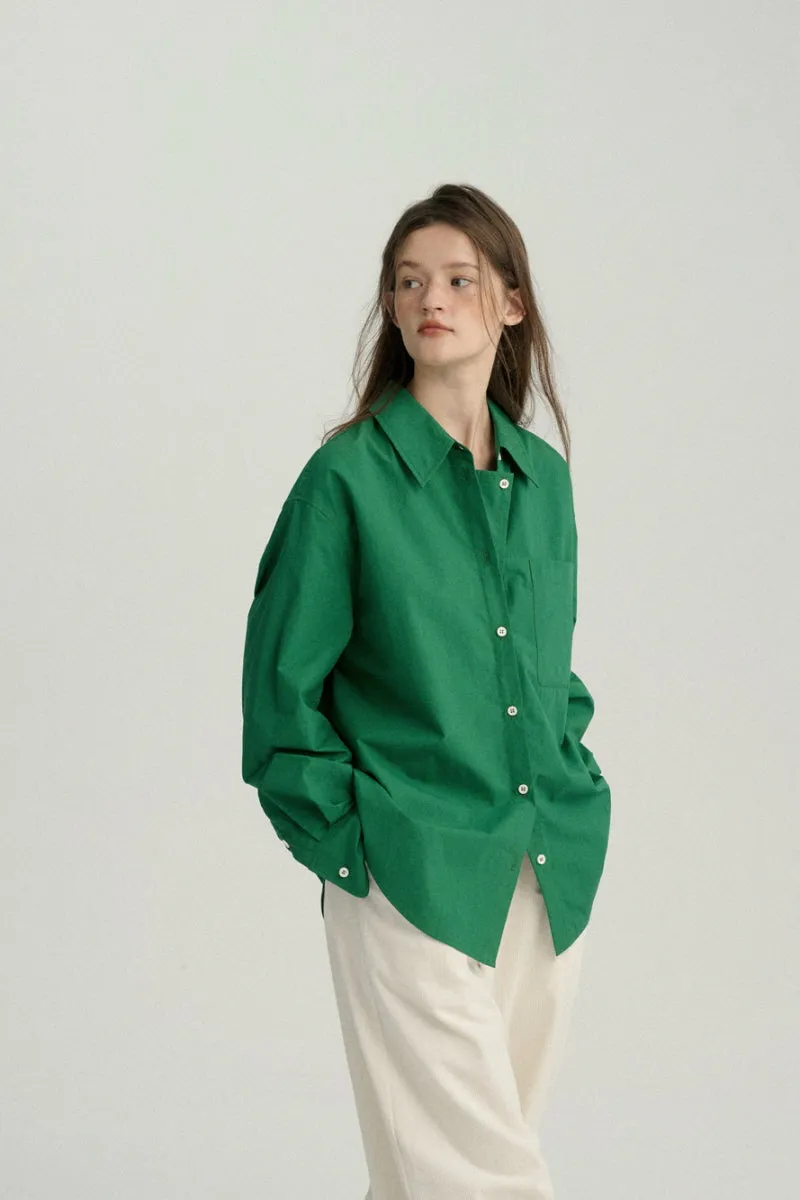 Double Placket Bright Color Shirt