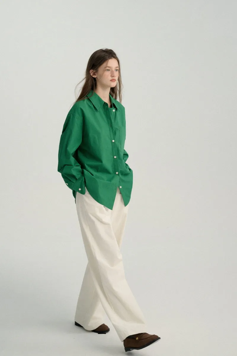 Double Placket Bright Color Shirt