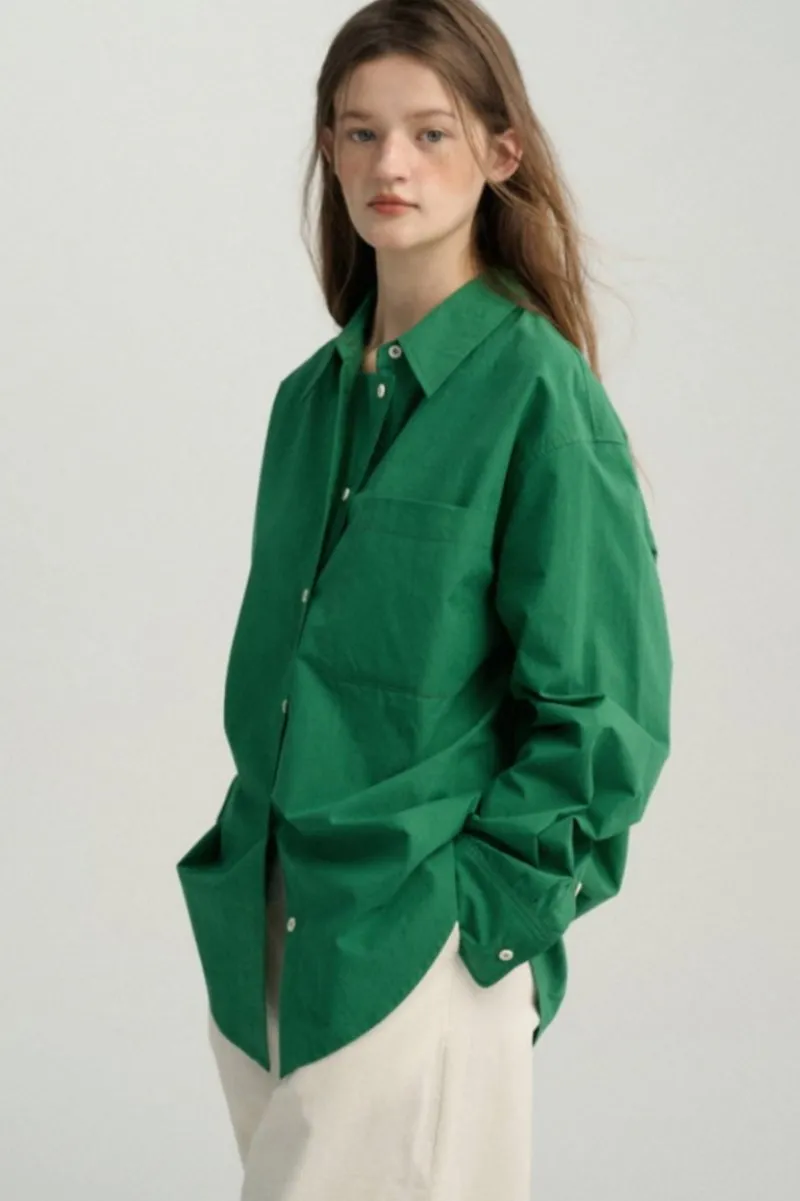 Double Placket Bright Color Shirt
