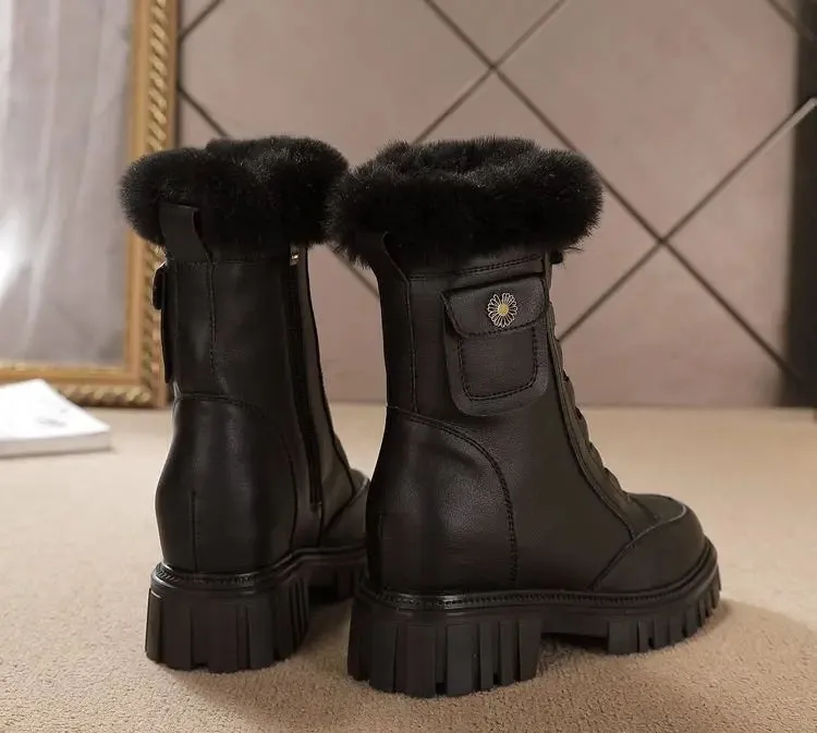 Elena – Sleek Women’s Leather Winter Boots