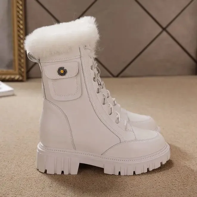 Elena – Sleek Women’s Leather Winter Boots