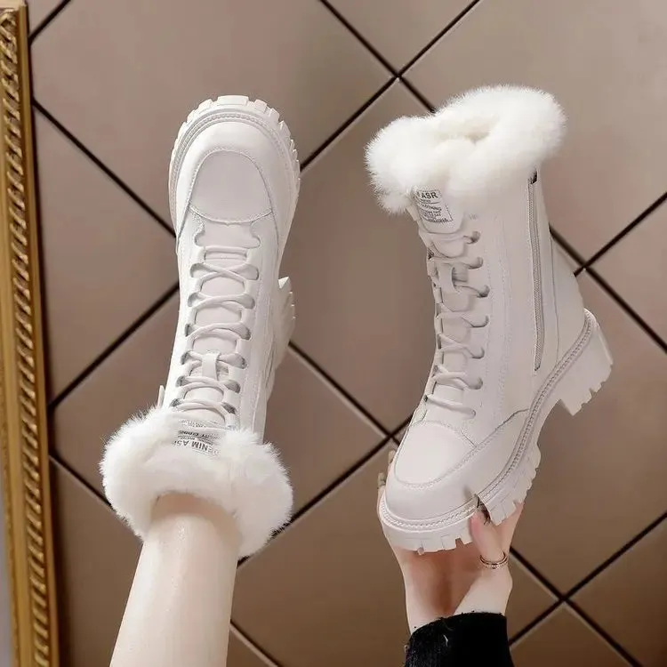 Elena – Sleek Women’s Leather Winter Boots