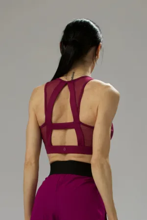 Elite Performance Mesh Cutout Sports Bra