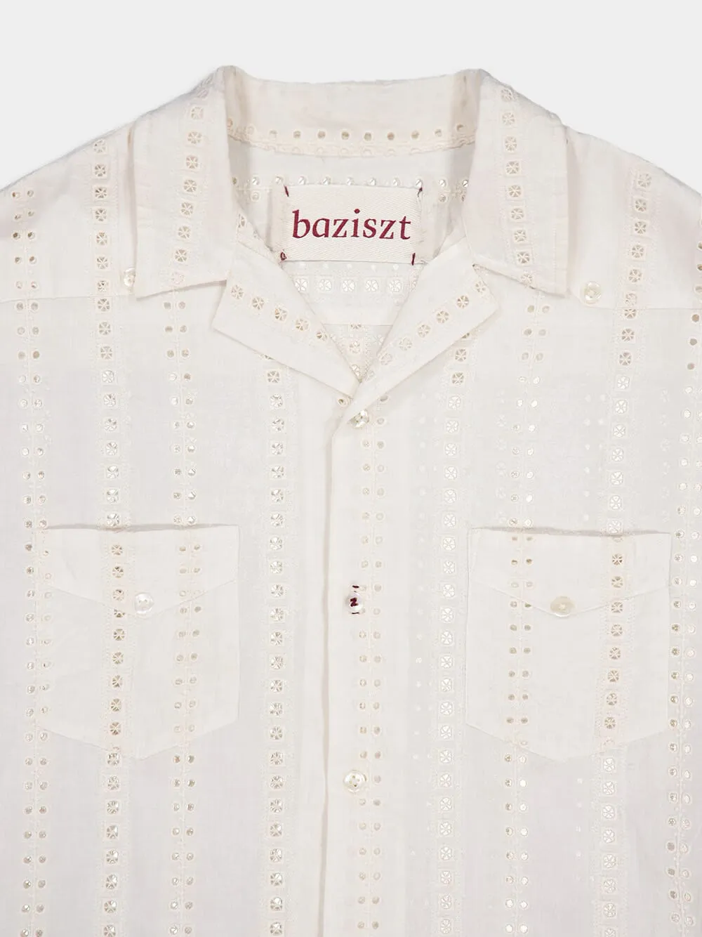 Embroidered Ivory Shirt