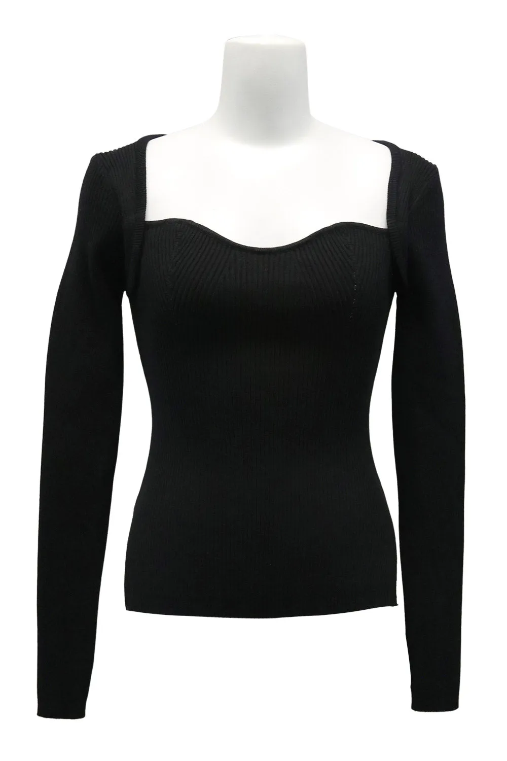 Enid Sweetheart Ribbed Top