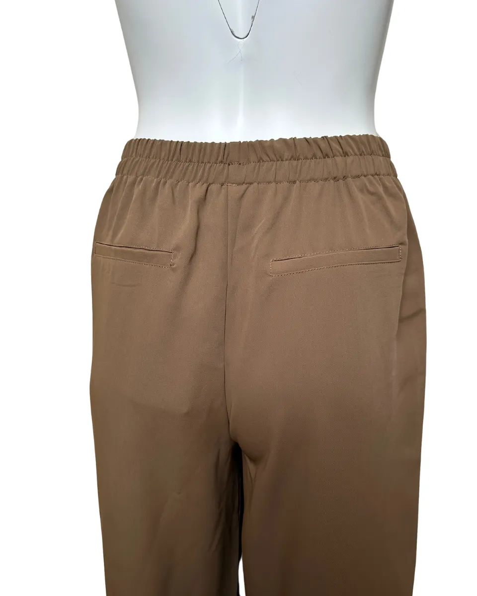 Espresso Elastic Waist Pants
