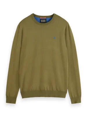 Essential Crewneck Pullover - Moss Green