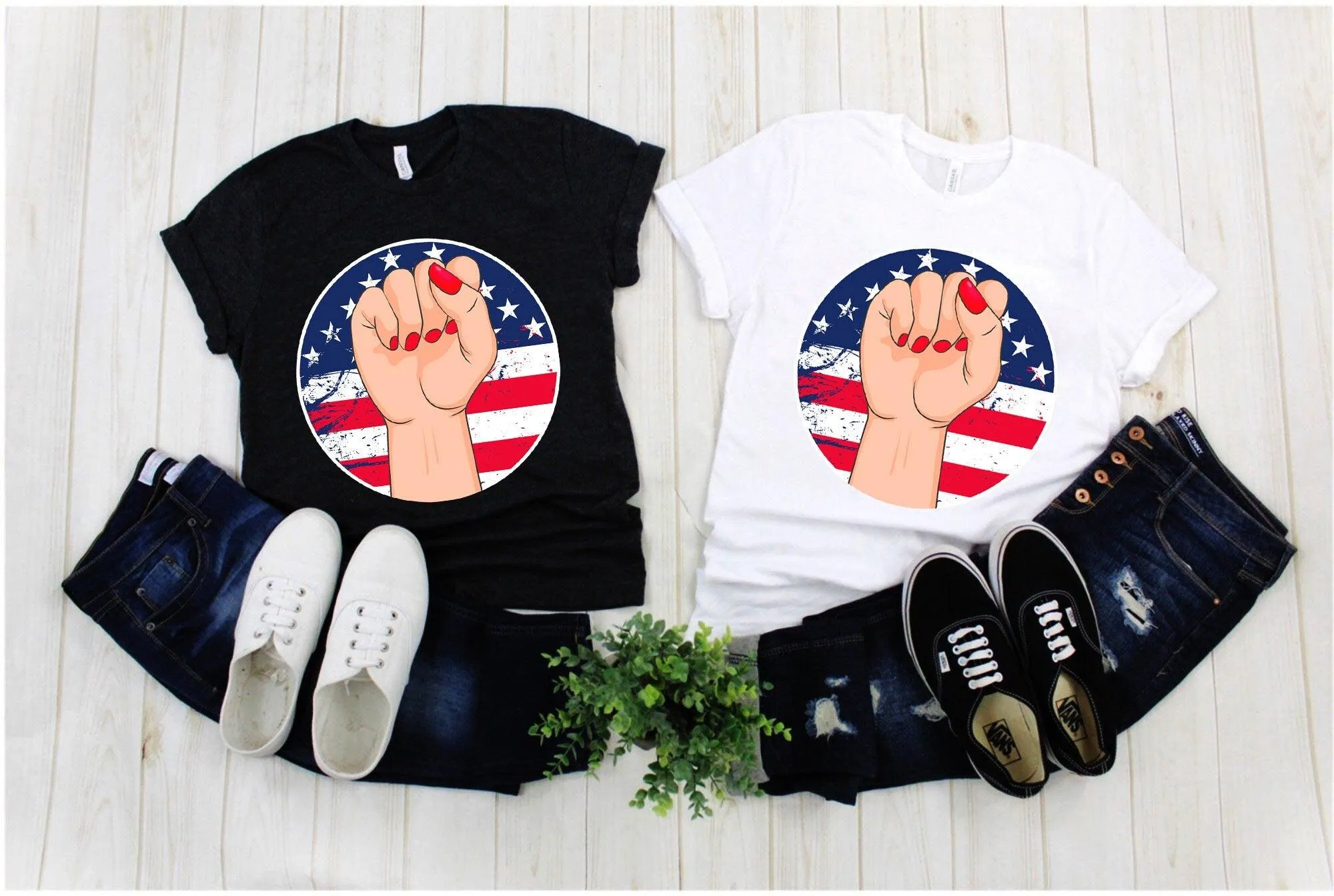 Female Fist Grunge, American Flag T-Shirts, Female First, Girl Empowerment, Female Symbol Shirt, Feminist Movement, Feminism Art Shirt