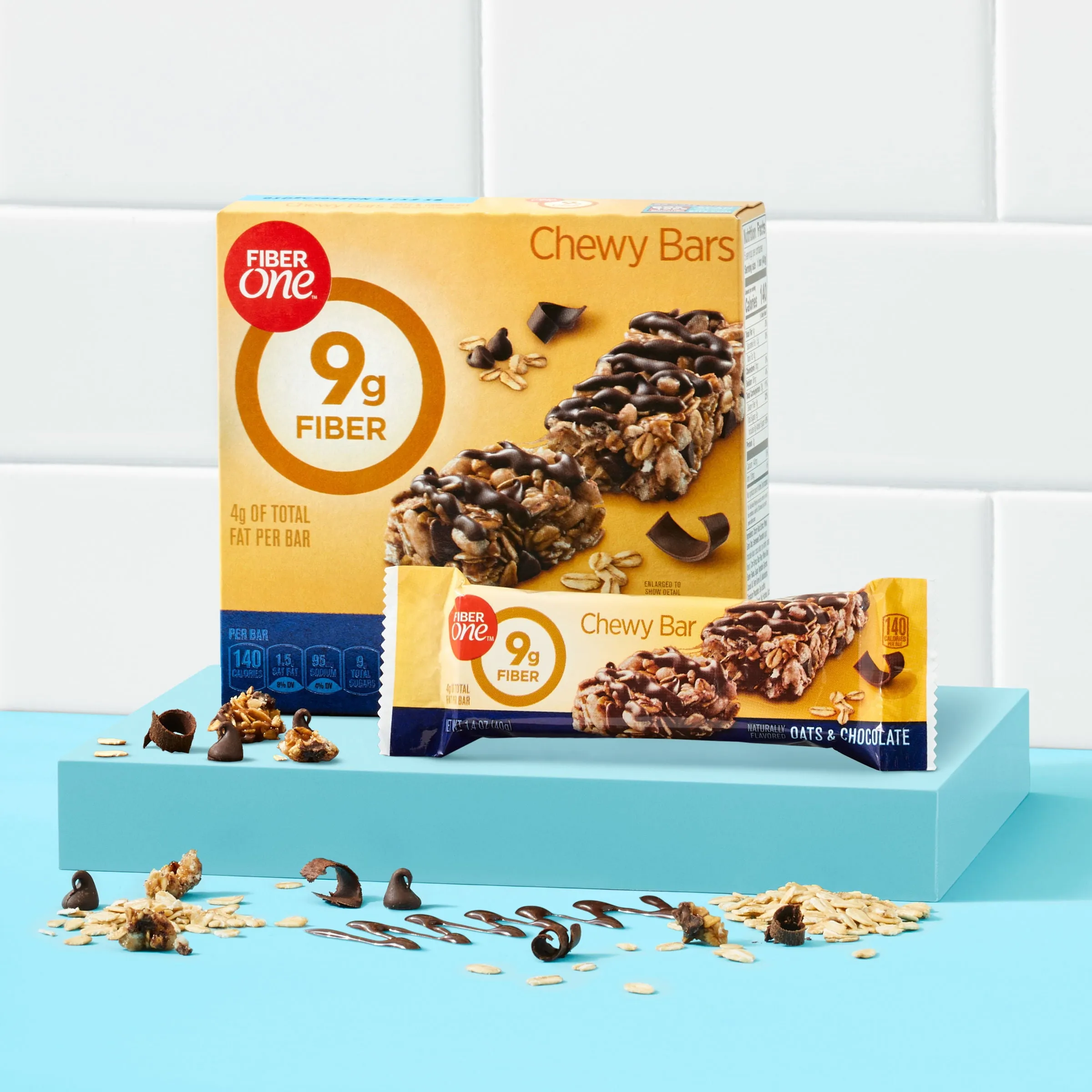 Fiber One Chewy Bars, Oats & Chocolate, Snacks, Mega Pack, 15 ct