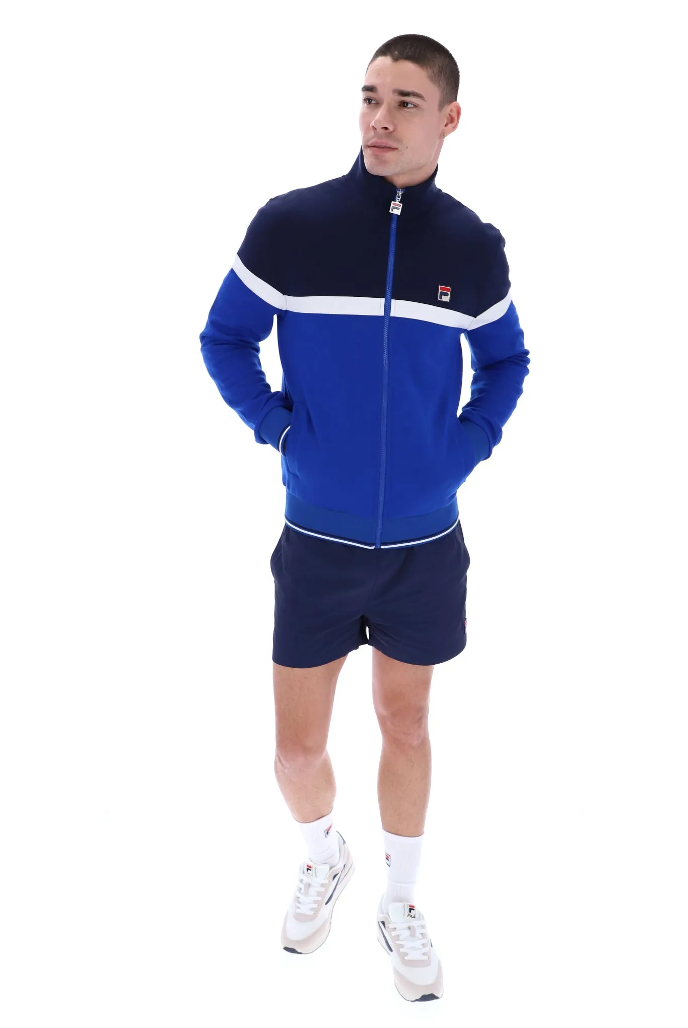 Fila Umar Colour Blocked Track Jacket Bright Blue