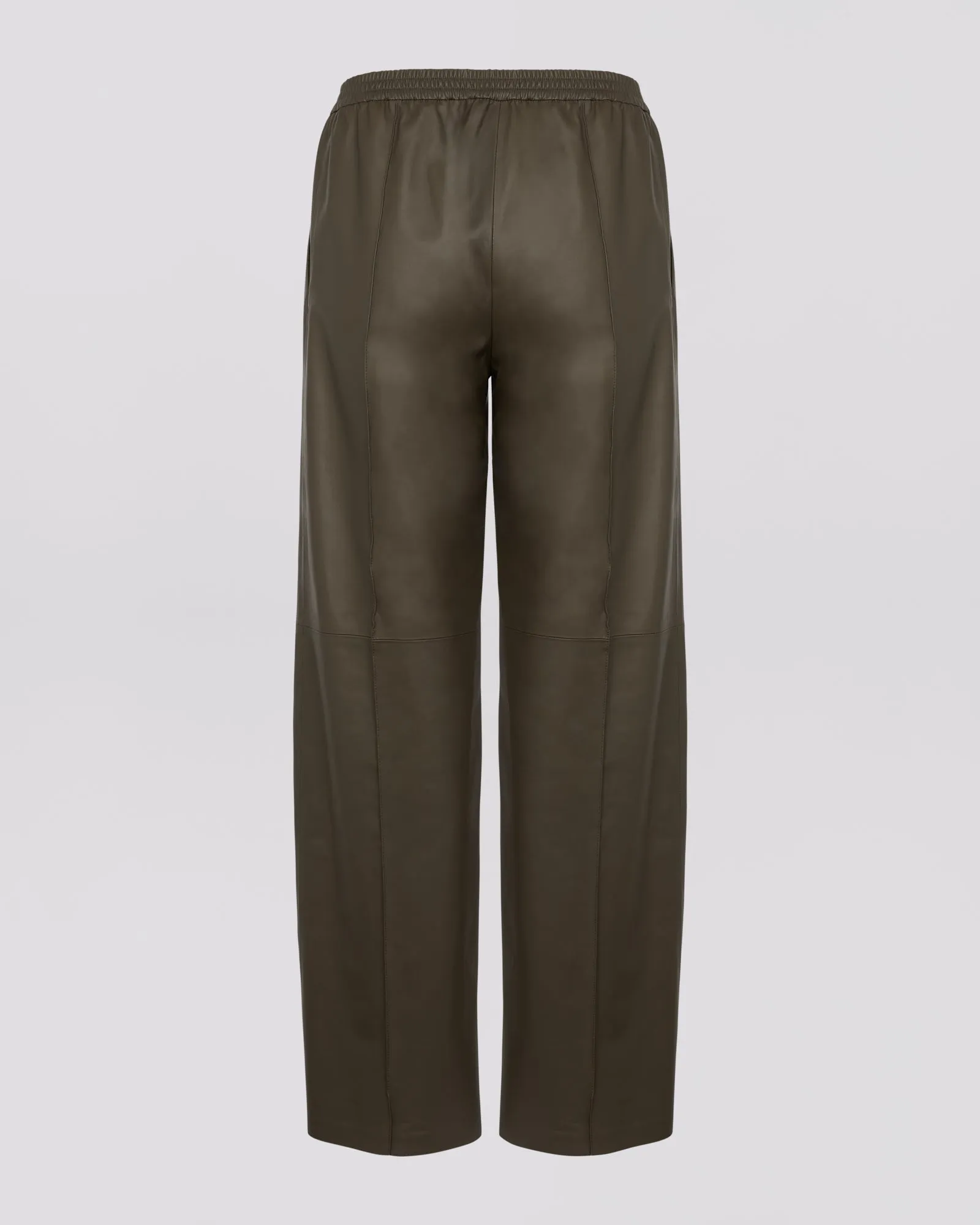 Fine lamb leather loose trousers