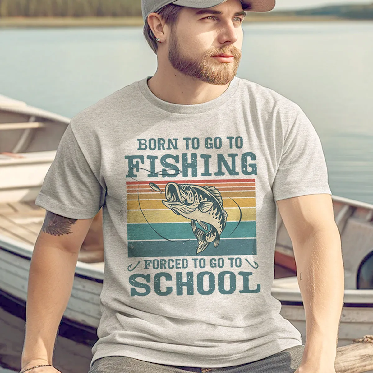 Fishing, Husband, Brothers, Dad, Boyfriend, Birthday, Father's Day, Funny T-Shirts, T-shirts For Men, Ice Grey, S