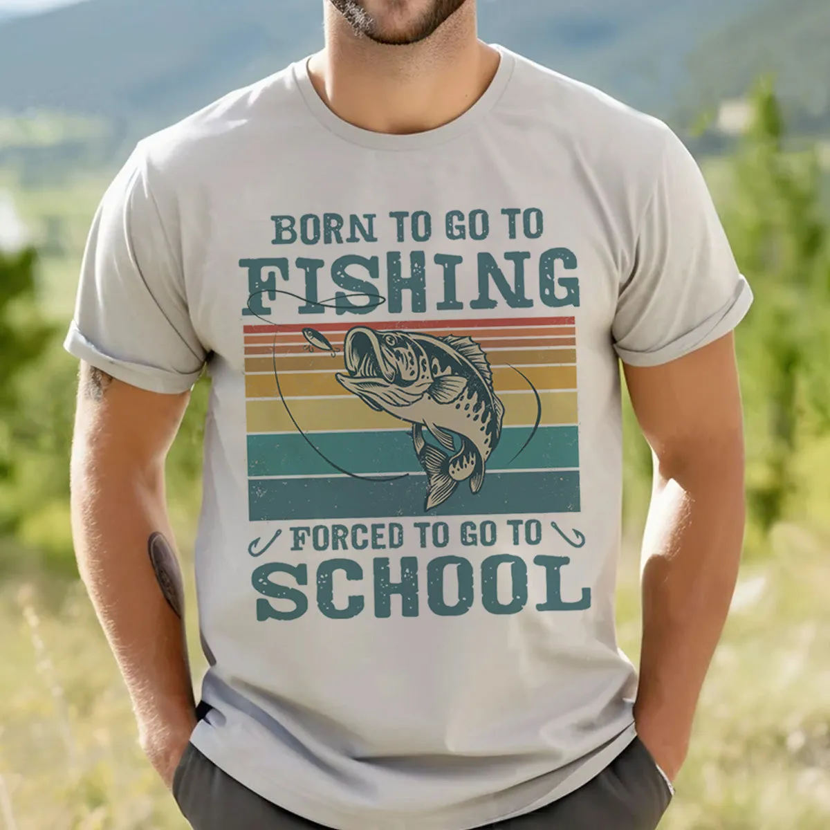 Fishing, Husband, Brothers, Dad, Boyfriend, Birthday, Father's Day, Funny T-Shirts, T-shirts For Men, Ice Grey, S
