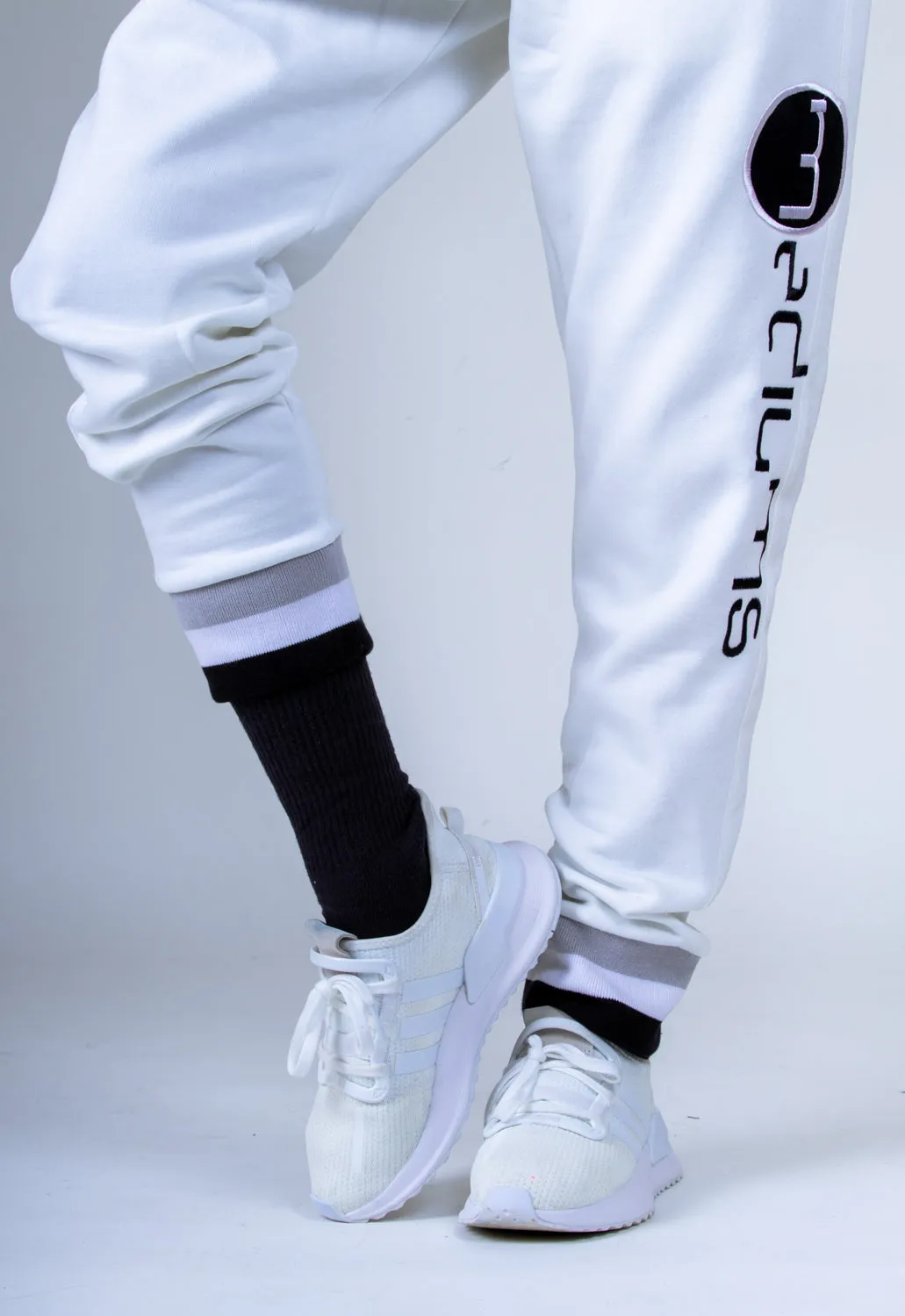 Fleece Joggers - White
