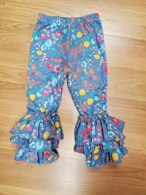 Floral 3-Tier Ruffled Pant
