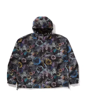 Floral Camo Nylon Hooded Jacket