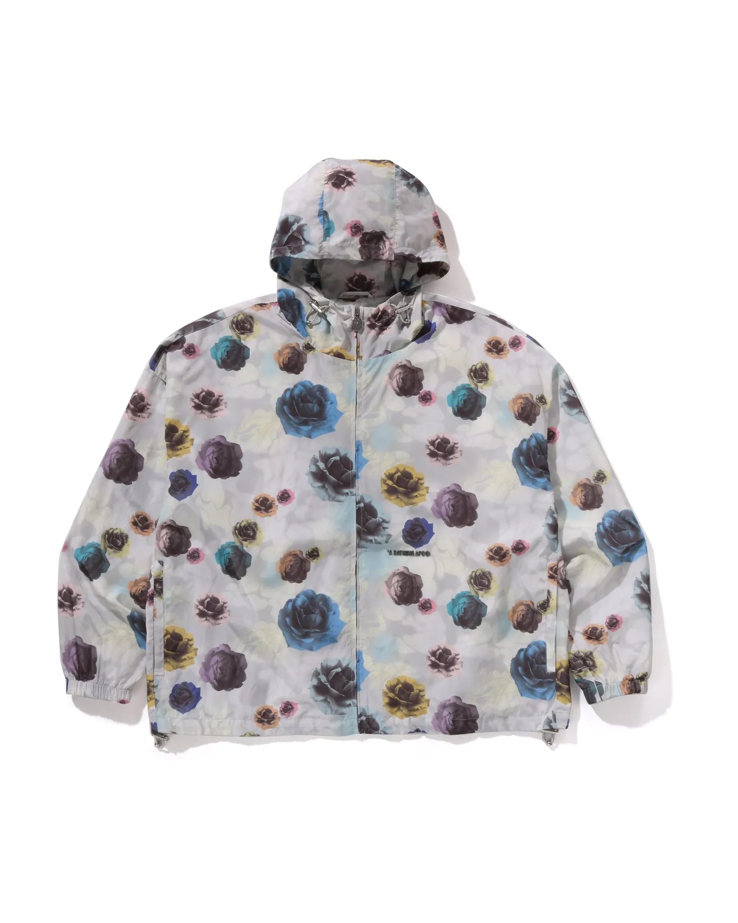 Floral Camo Nylon Hooded Jacket