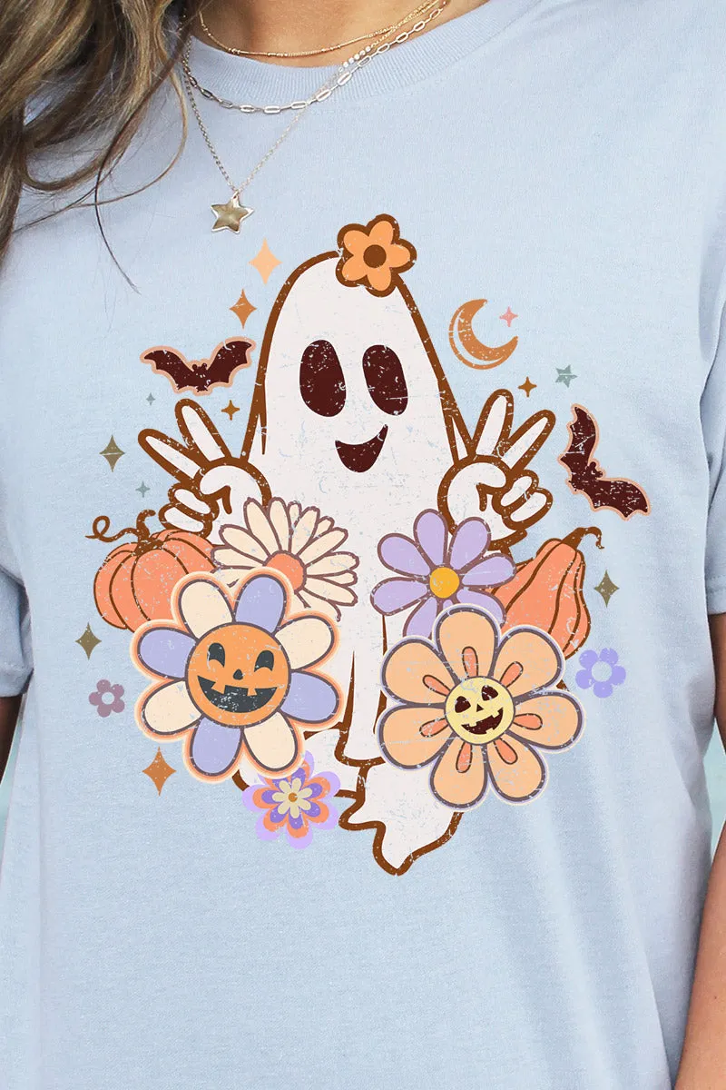 Flower Power Hippie Ghoul Softstyle T-Shirt