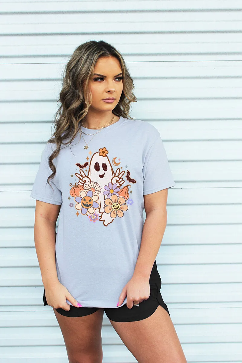 Flower Power Hippie Ghoul Softstyle T-Shirt