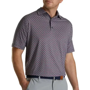 FootJoy Athletic Fit Lisle Half Moon Geo Self Collar-Previous Season Style