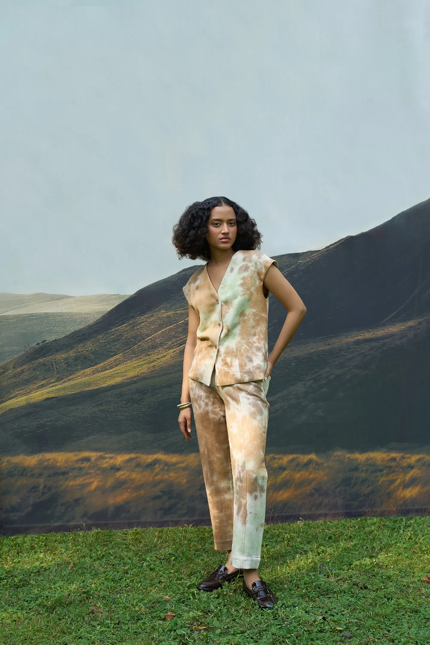 Forest Denim Vest & Pants Set
