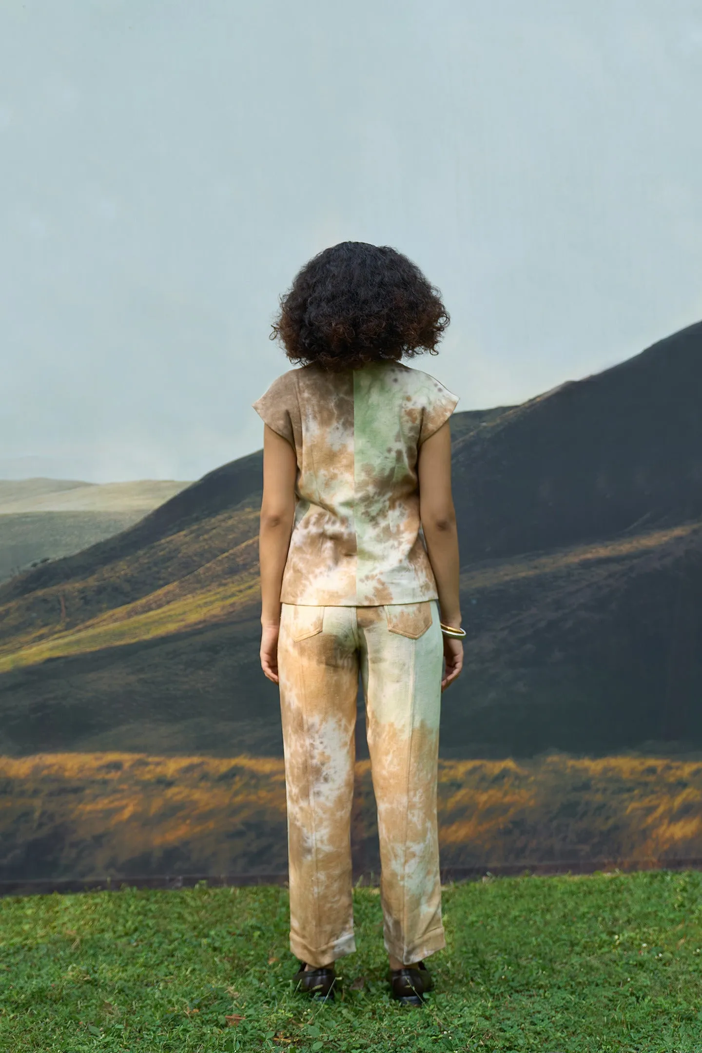 Forest Denim Vest & Pants Set