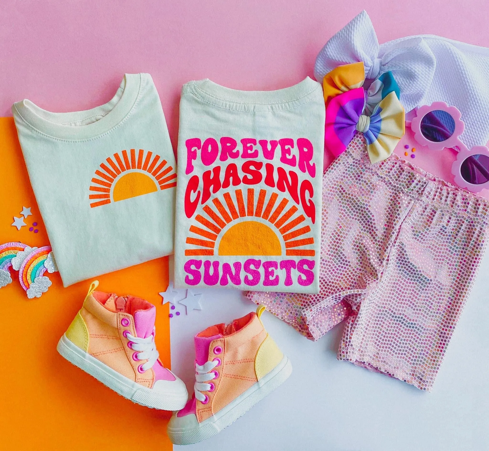 forever chasing sunsets tee