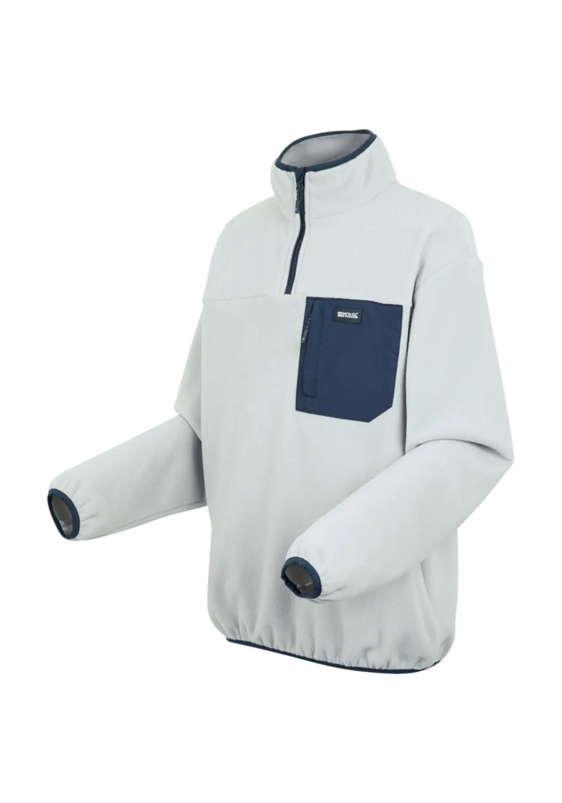 Frankie Full Zip Fleece - Silver Grey/navy