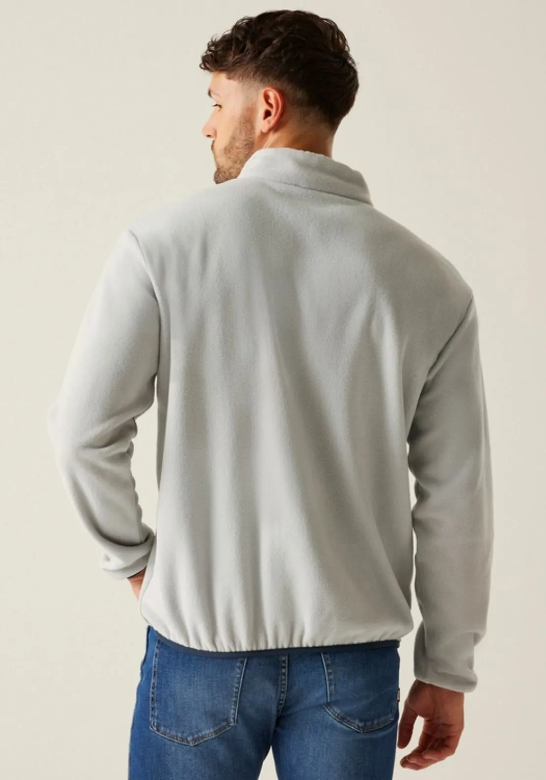 Frankie Full Zip Fleece - Silver Grey/navy