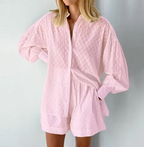 FREYA | Casual Breathable Blouse and Short Set