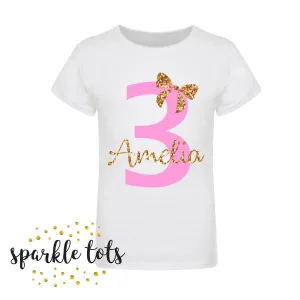 Girls Birthday Shirt Any Age Any Size