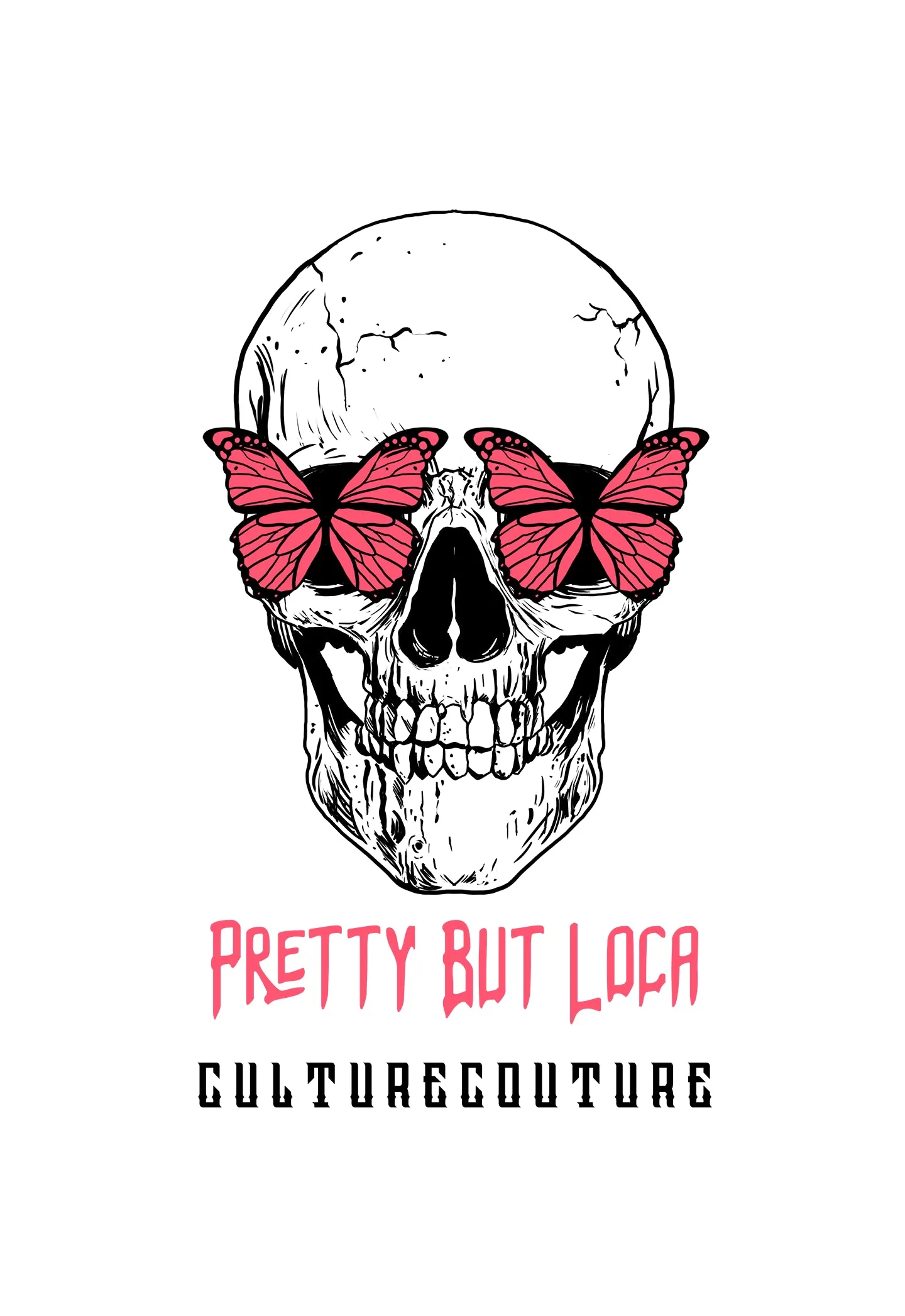 Girl's Pretty But Loca T-Shirt/White/Clean