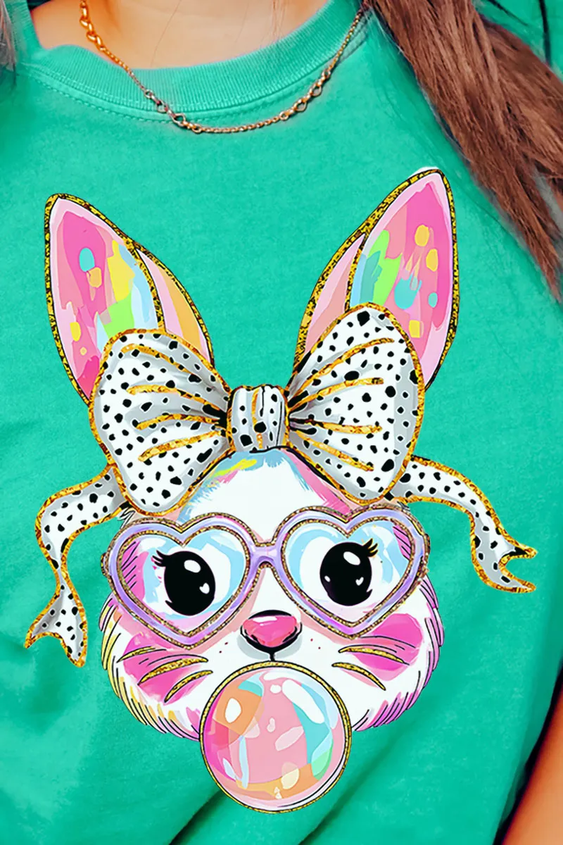 Glitzy Brushed Bunny Comfort Colors Adult Ring-Spun Cotton Tee