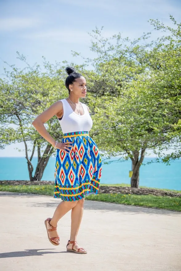 Gombe Skirt -Multi color print