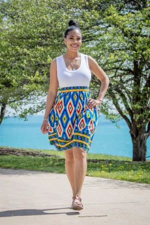 Gombe Skirt -Multi color print
