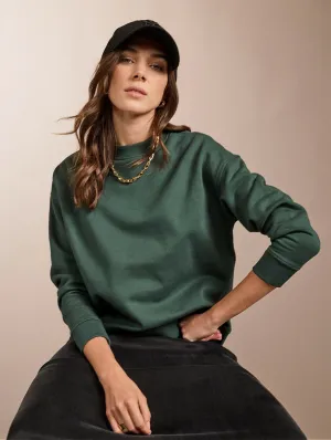 Gracie Organic Cotton & Kapok Blend Sweatshirt | Forest Green