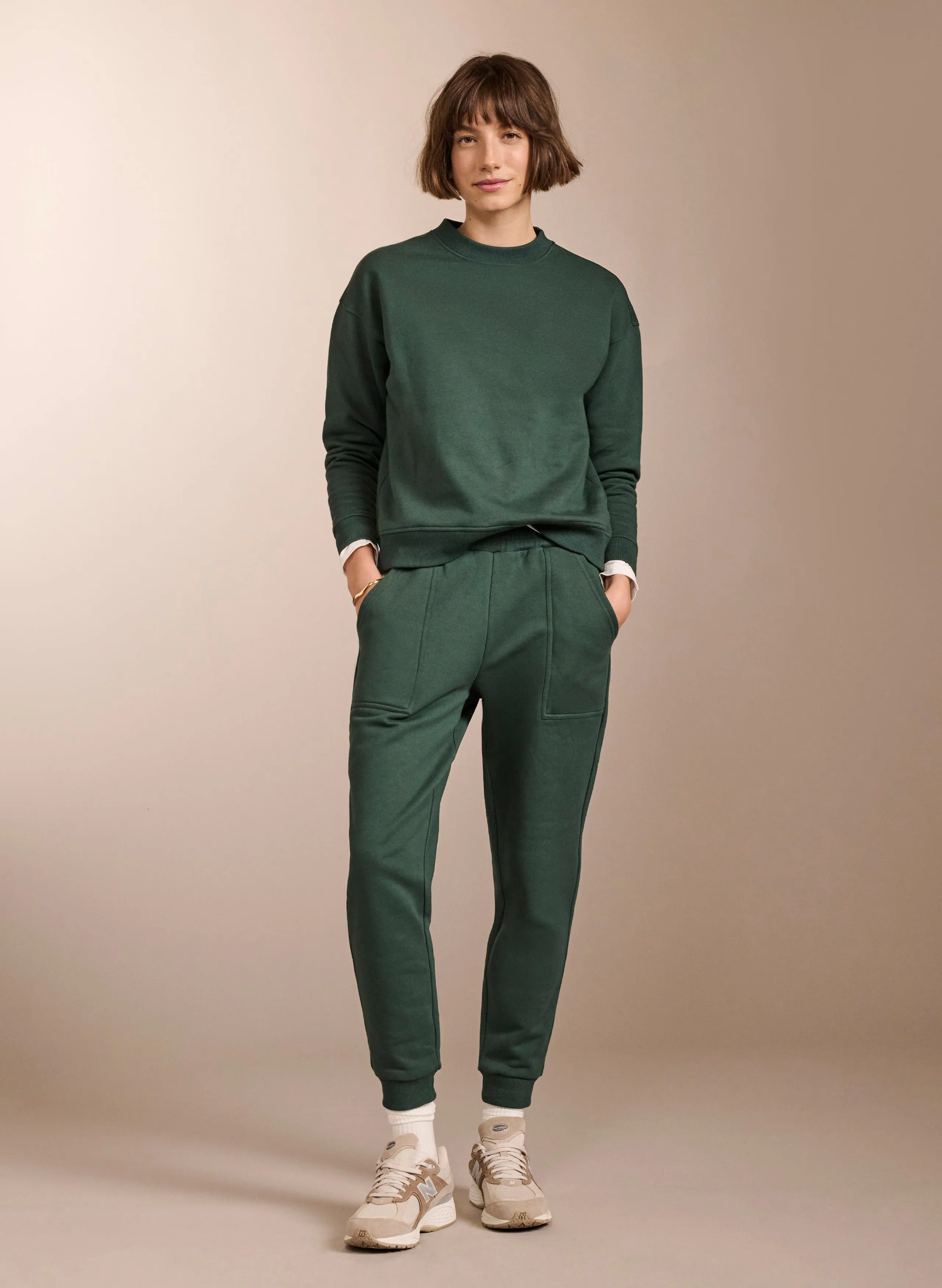 Gracie Organic Cotton & Kapok Blend Sweatshirt | Forest Green