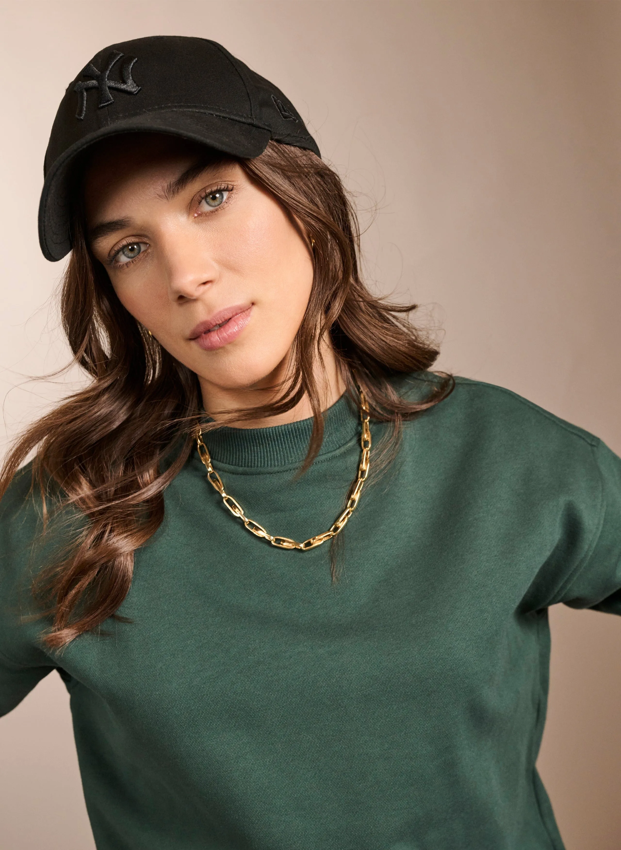 Gracie Organic Cotton & Kapok Blend Sweatshirt | Forest Green