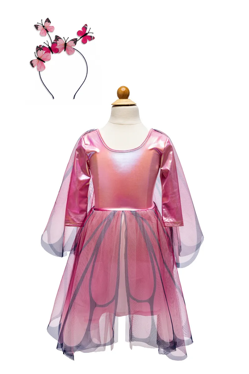 Great Pretenders Butterfly Twirl Dress with Wings, Pink, Size 3-4