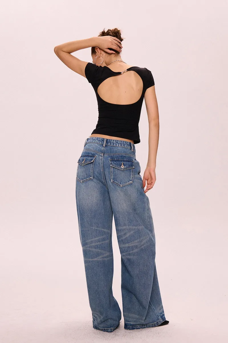 Halter Back Pleated Waist Top