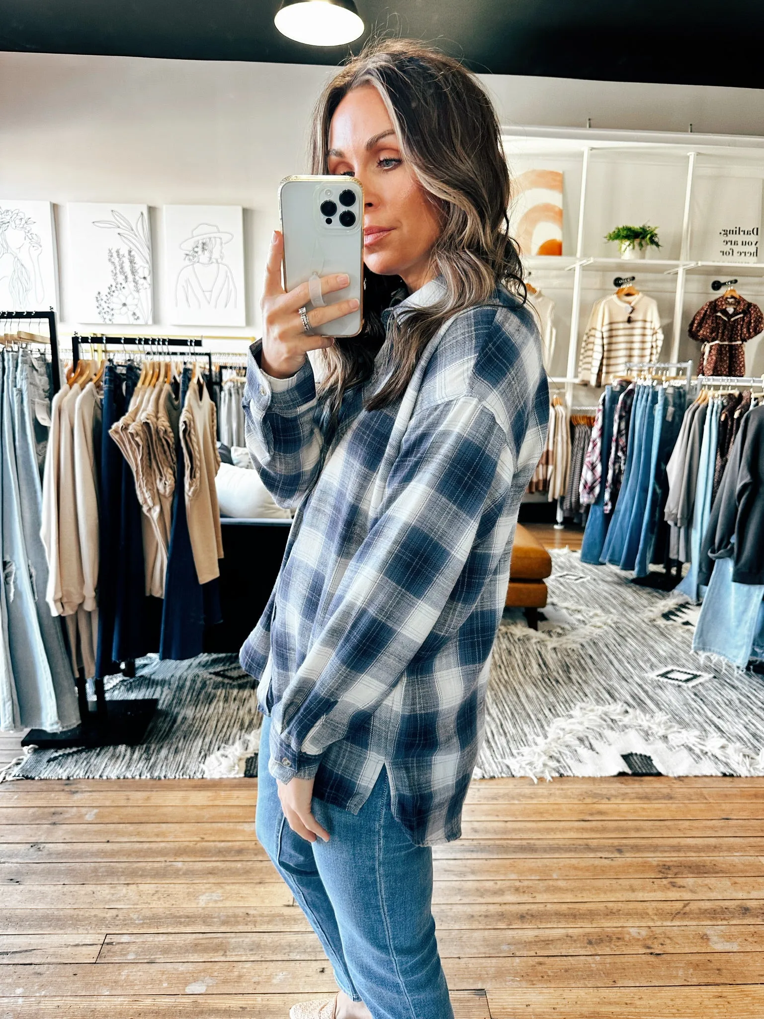 Harley Navy Plaid -ALL SALES FINAL