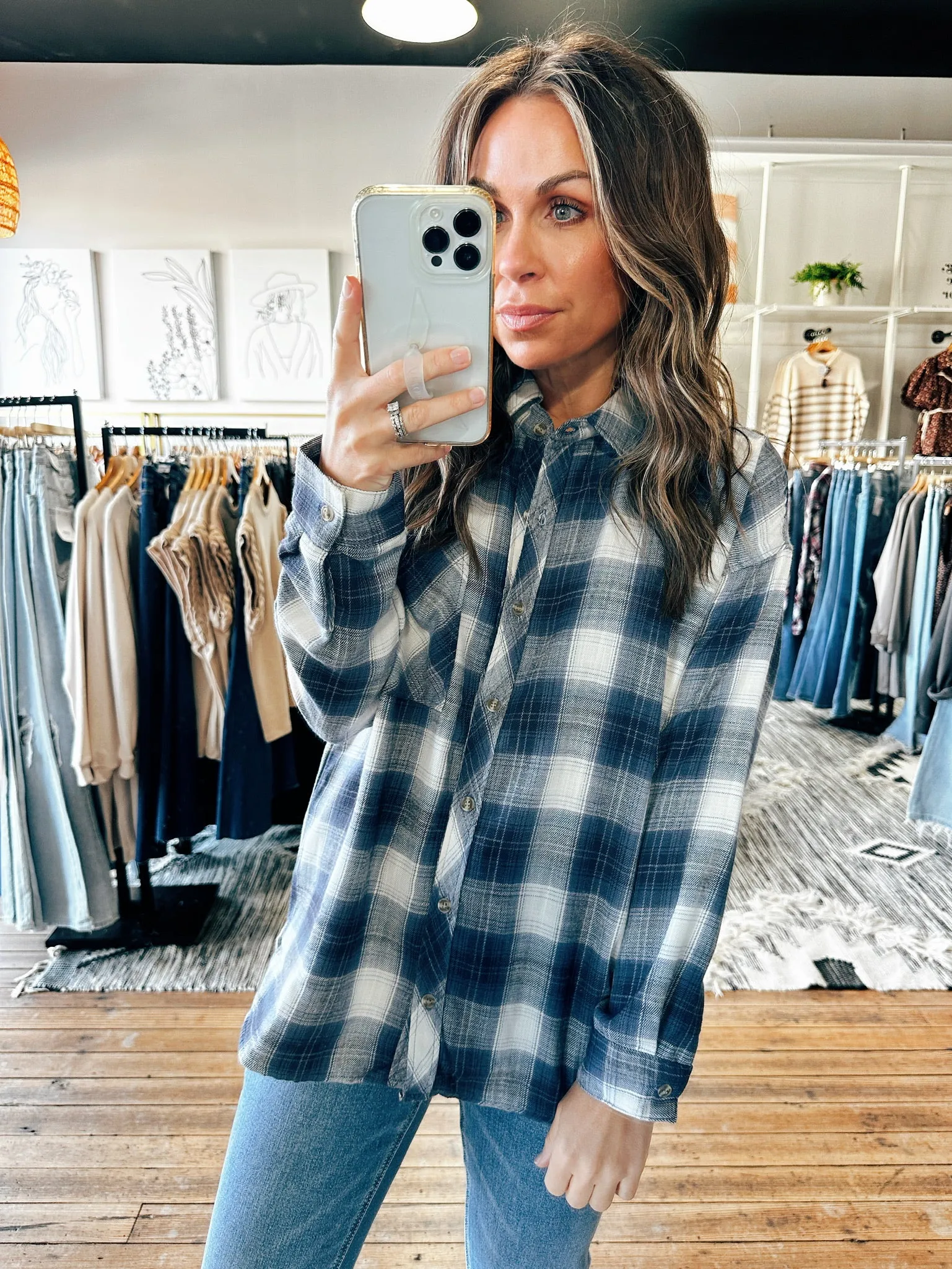 Harley Navy Plaid -ALL SALES FINAL