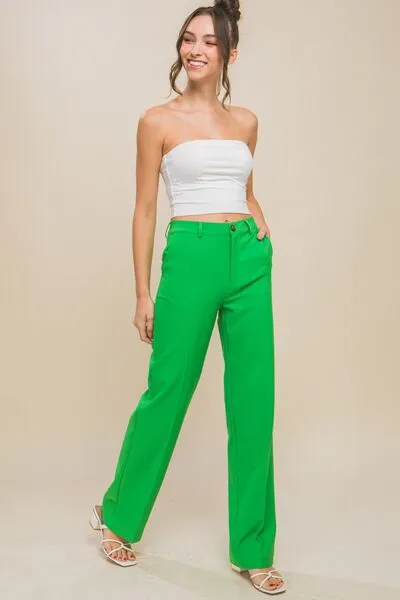 Hazel Blues® |  LOVE TREE High Waist Straight Pants