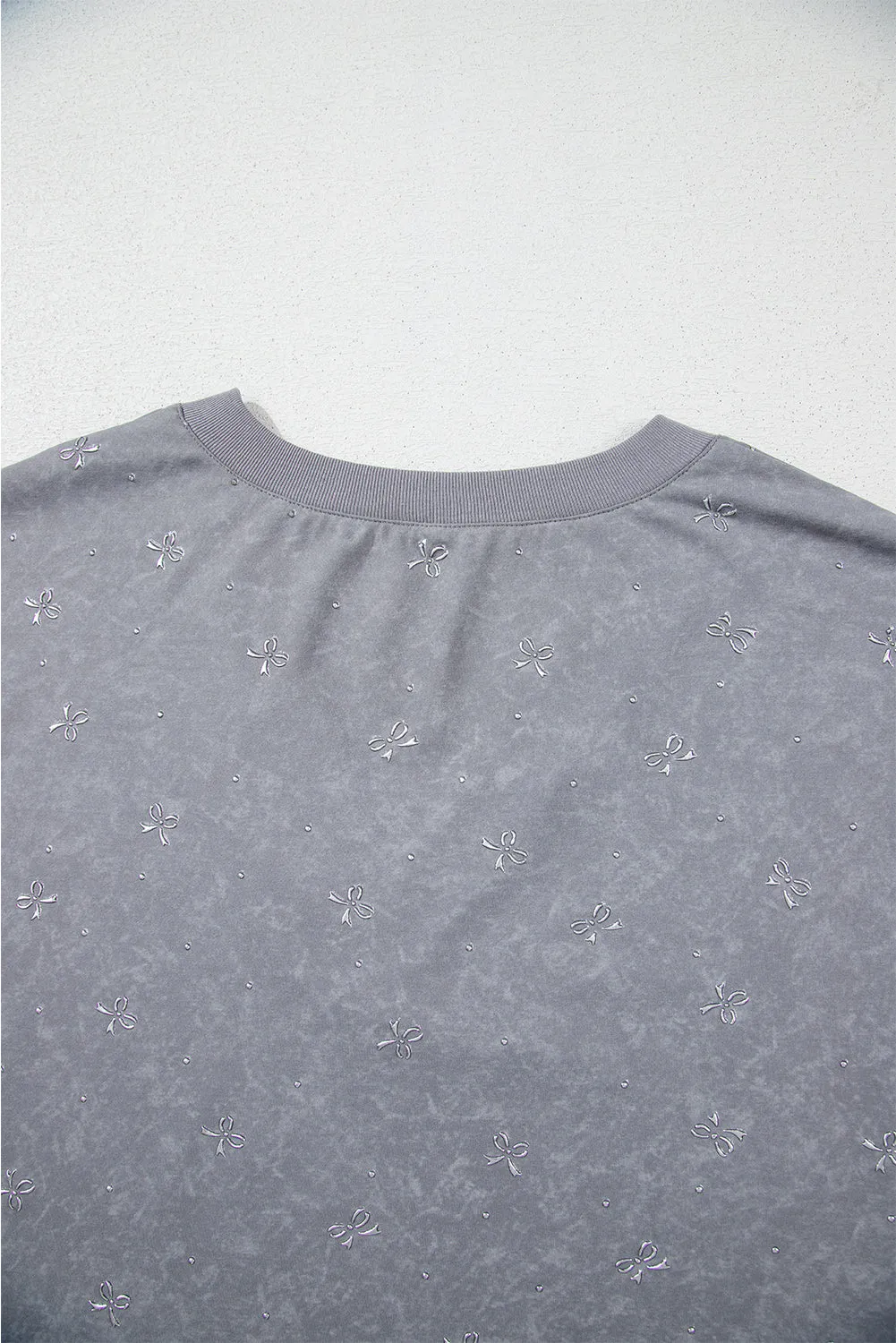 High-rise Vintage Mineral Wash V Neck Loose Tee and Biker Shorts Set
