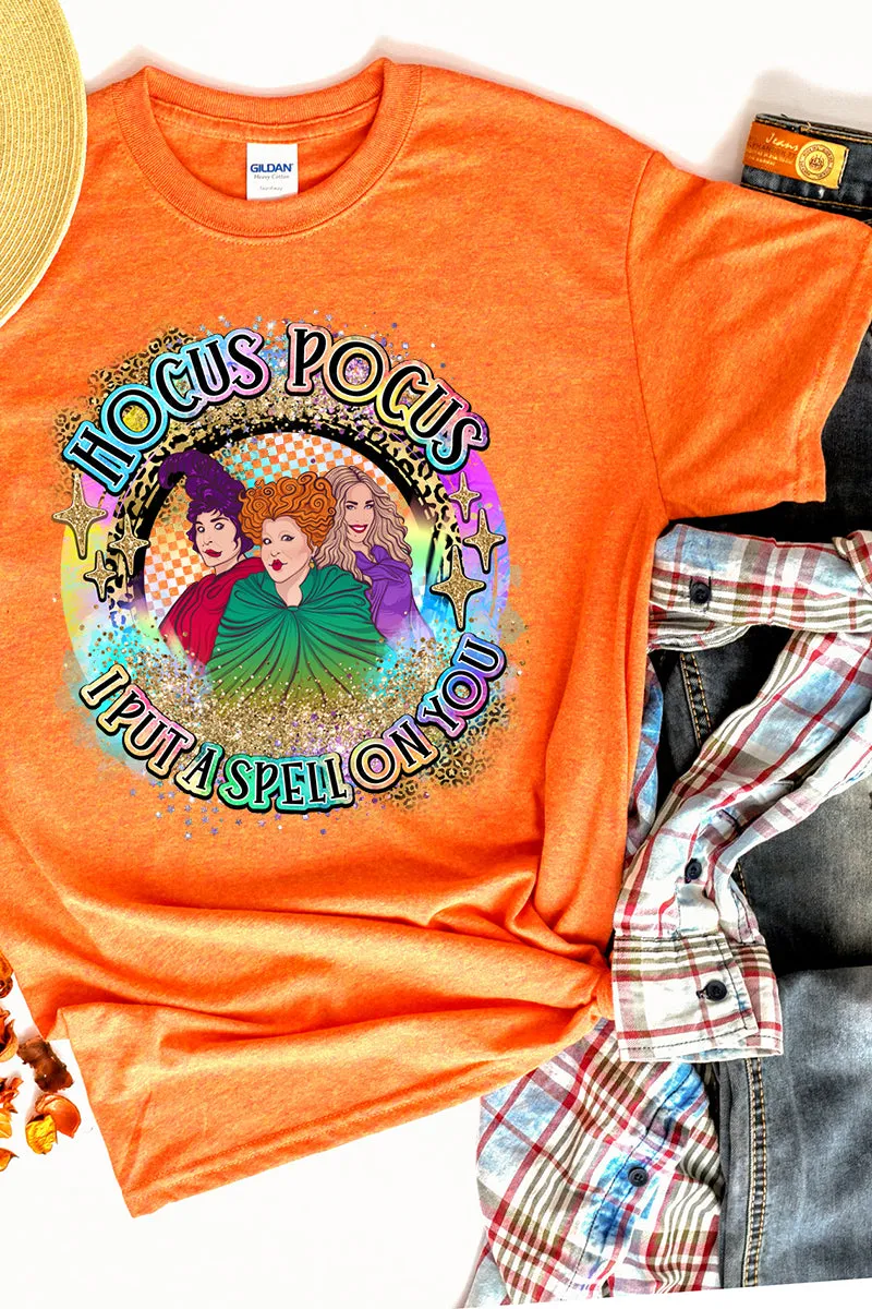 I Put A Spell On You Hocus Pocus Short Sleeve Relaxed Fit T-Shirt