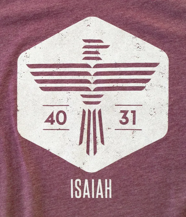 Isaiah Eagle – Heather Maroon Youth Tee